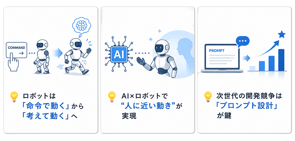 港区のプリント基板設計会社 アートワーク設計 ロボットは「命令で動く」から「考えて動く」へ   AI×ロボットで“人に近い動き”が実現   次世代の開発競争は「プロンプト設計」が鍵